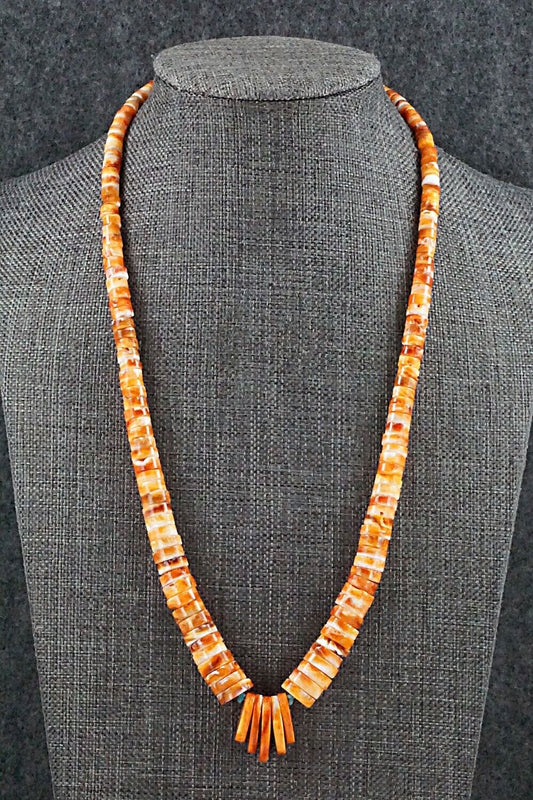 Spiny Oyster & Turquoise Necklace - Helen Tsosie