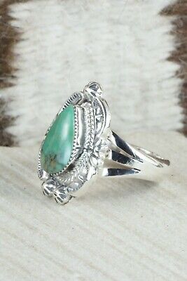 Turquoise & Sterling Silver Ring - Irvin Tsosie - Size 9.25