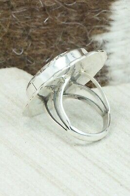 White Buffalo & Sterling Silver Ring - Samuel Yellowhair - Size 6.75