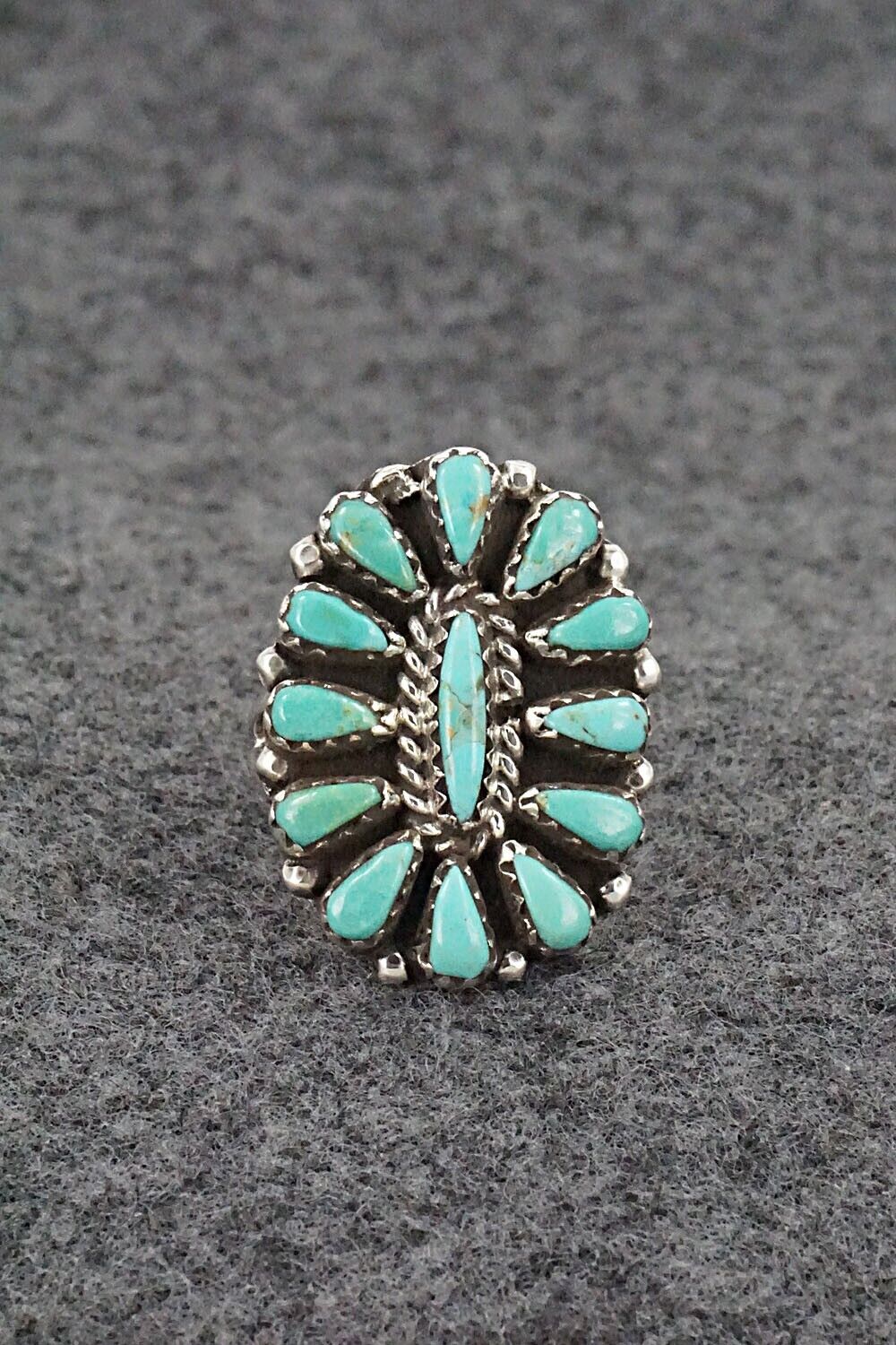 Turquoise & Sterling Silver Ring - George Gasper - Size 7