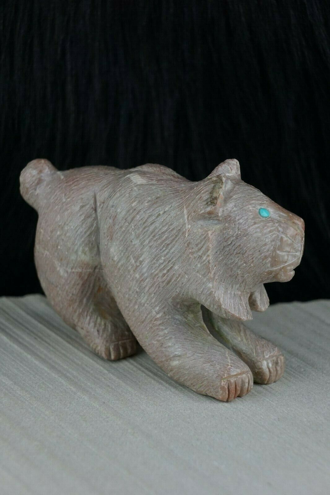 Bobcat Zuni Fetish Carving - Jonas Hastito - High Lonesome Trading