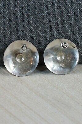 Navajo Sterling Silver Earrings - Arlene Soce - High Lonesome Trading