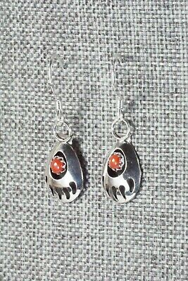 Coral & Sterling Silver Earrings - Leta Parker