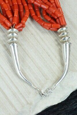 Coral & Sterling Silver Necklace - Isabelle John