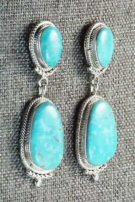 Turquoise & Sterling Silver Earrings - Verley Betone