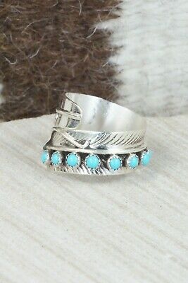 Turquoise & Sterling Silver Ring - Aaron Davis - Size 7.75