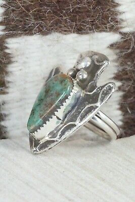 Turquoise & Sterling Silver Ring - Delbert Arviso - 7.75