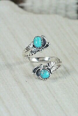 Navajo Turquoise and Sterling Silver Ring - Etta Belin - Size 9