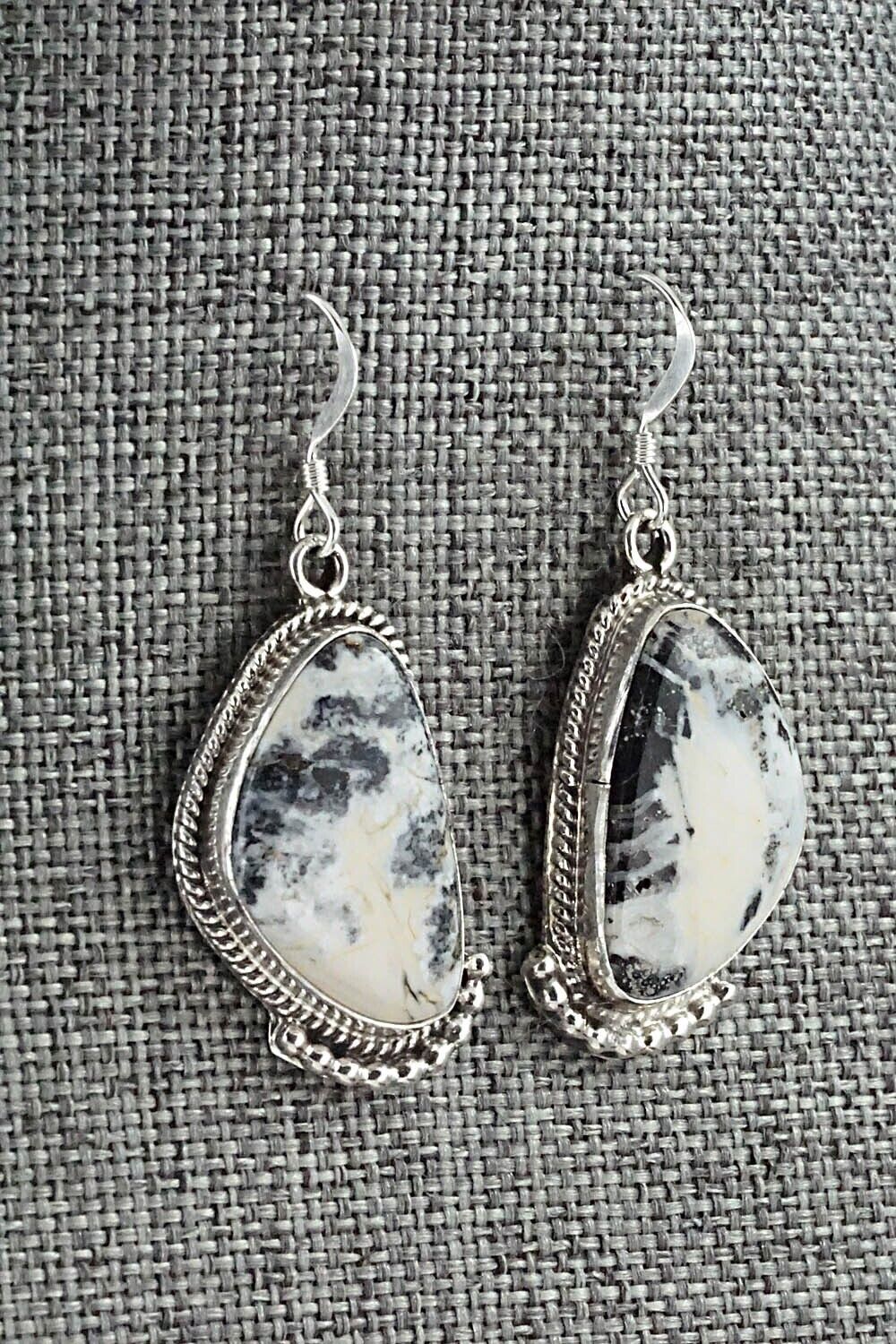 White Buffalo & Sterling Silver Earrings - Sharon McCarthy