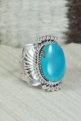 Turquoise & Sterling Silver Ring - Raymond Yazzie - Size 7.5 - High Lonesome Trading