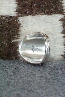 White Buffalo & Sterling Silver Ring - Leonard Spencer - Size 13 - High Lonesome Trading