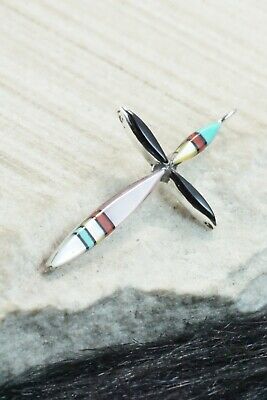 Multi Stone & Sterling Silver Pendant - Lynette Bowannie