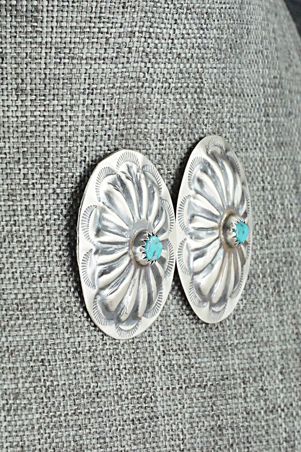 Turquoise & Sterling Silver Earrings - Joan Begay