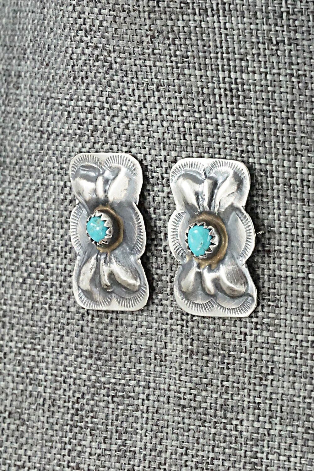 Turquoise & Sterling Silver Earrings - Joan Begay