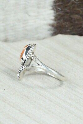 Spiny Oyster & Sterling Silver Ring - Genevieve Francisco - Size 8.75 - High Lonesome Trading