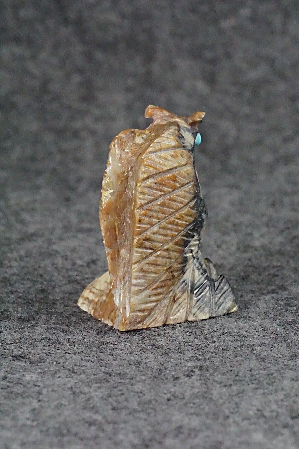 Horned Owl Zuni Fetish Carving - Dana Malani