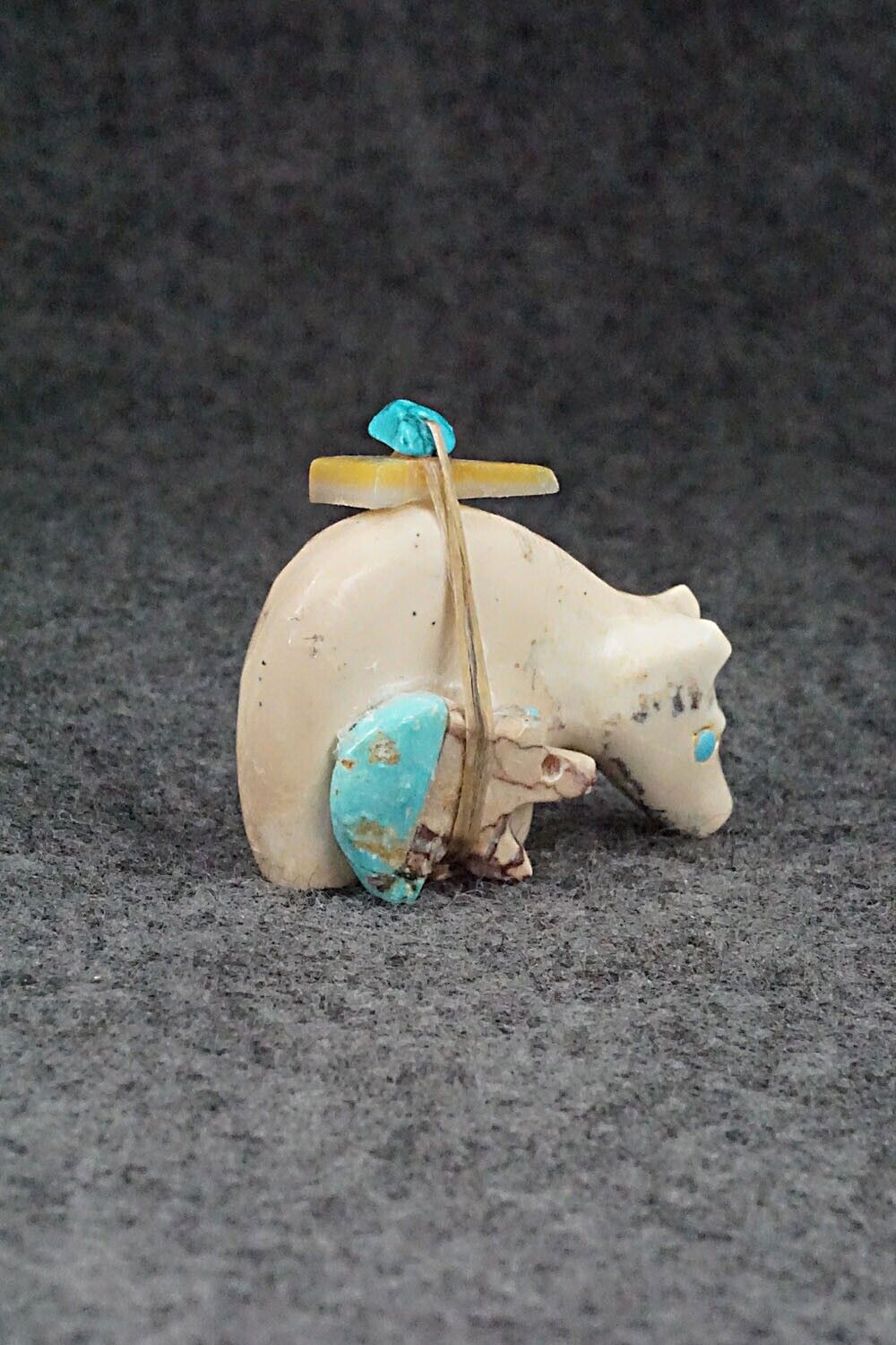 Bear and Cub Zuni Fetish Carving - Donovan Laiwakete