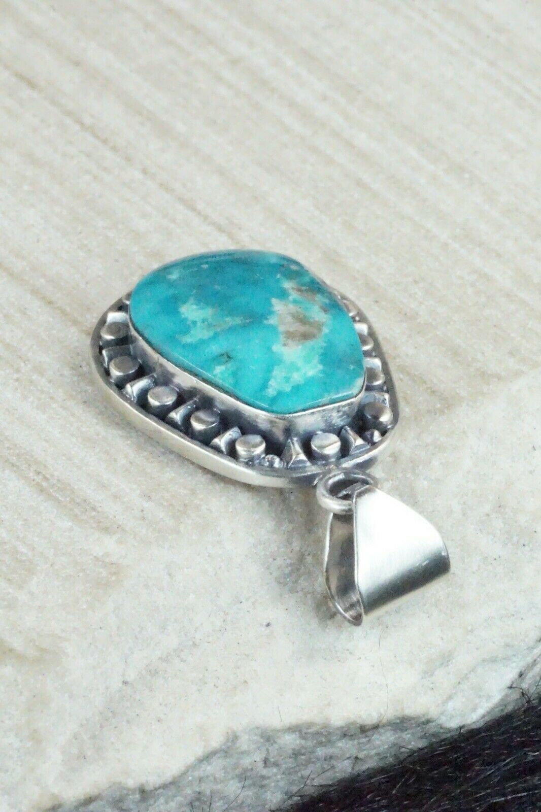Turquoise and Sterling Silver Pendant - Sharon McCarthy
