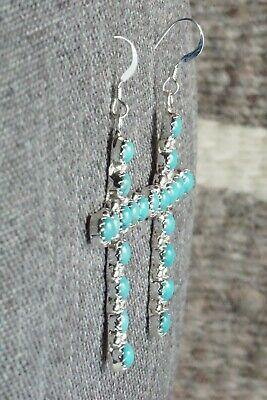 Turquoise and Sterling Silver Earrings - Roberta Begay - High Lonesome Trading