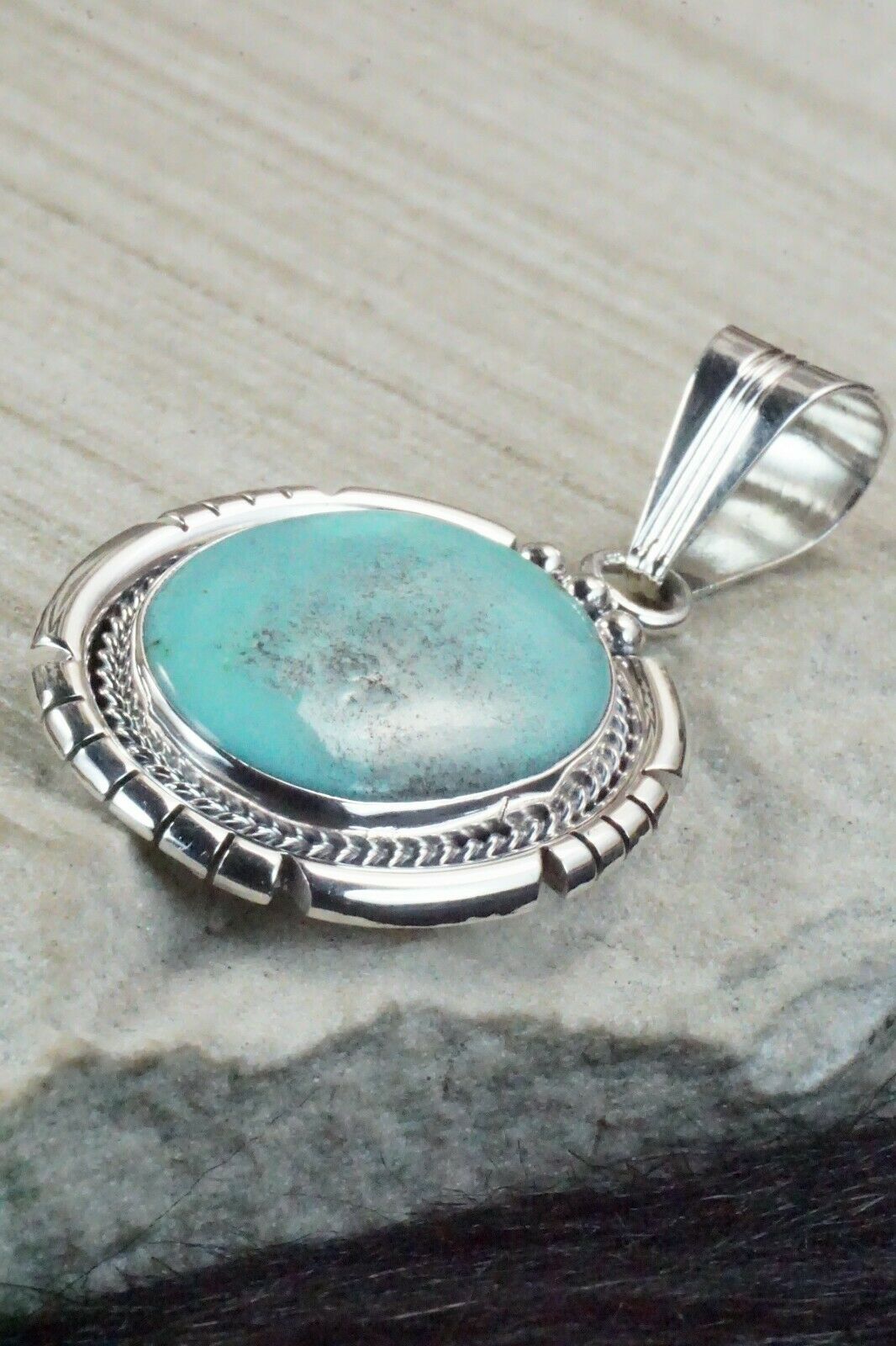 Turquoise & Sterling Silver Pendant - Samuel Yellowhair