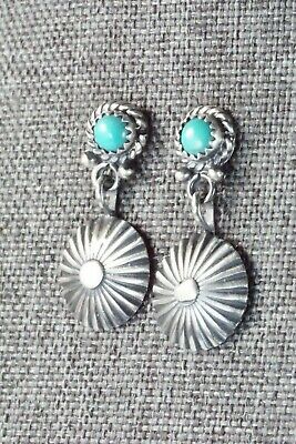 Turquoise and Sterling Silver Earrings - Adela Yazzie