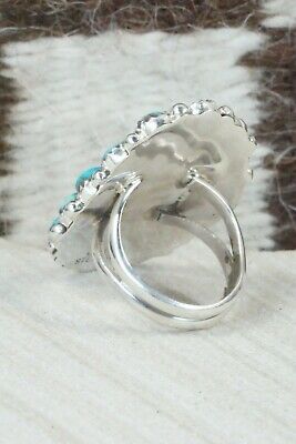 Turquoise and Sterling Silver Ring - Justina Wilson - Size 6.75