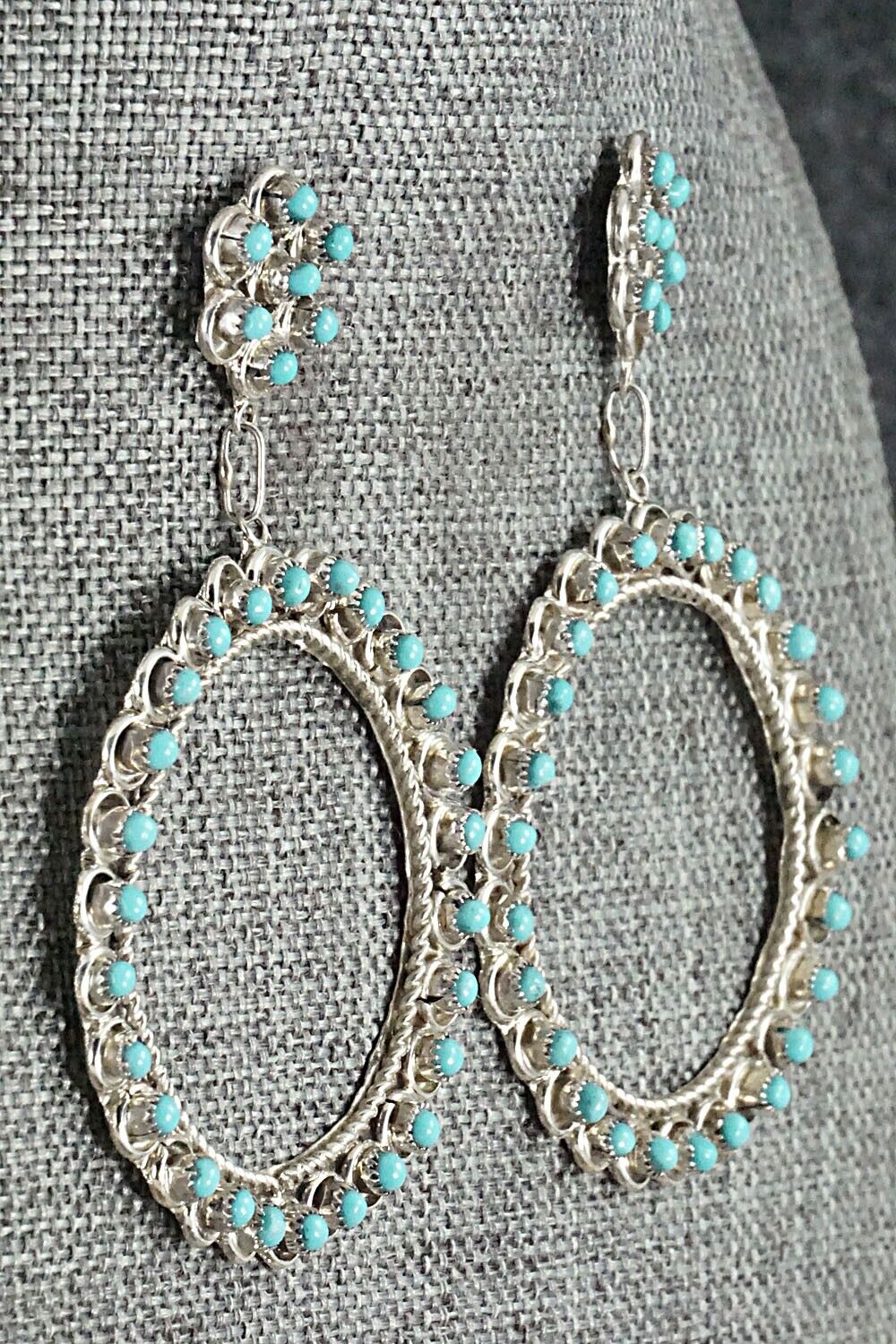 Turquoise & Sterling Silver Earrings - Waylon Johnson