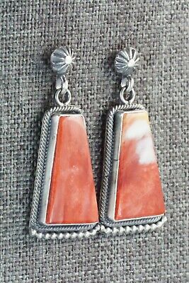Spiny Oyster & Sterling Silver Earrings - Annie Spencer