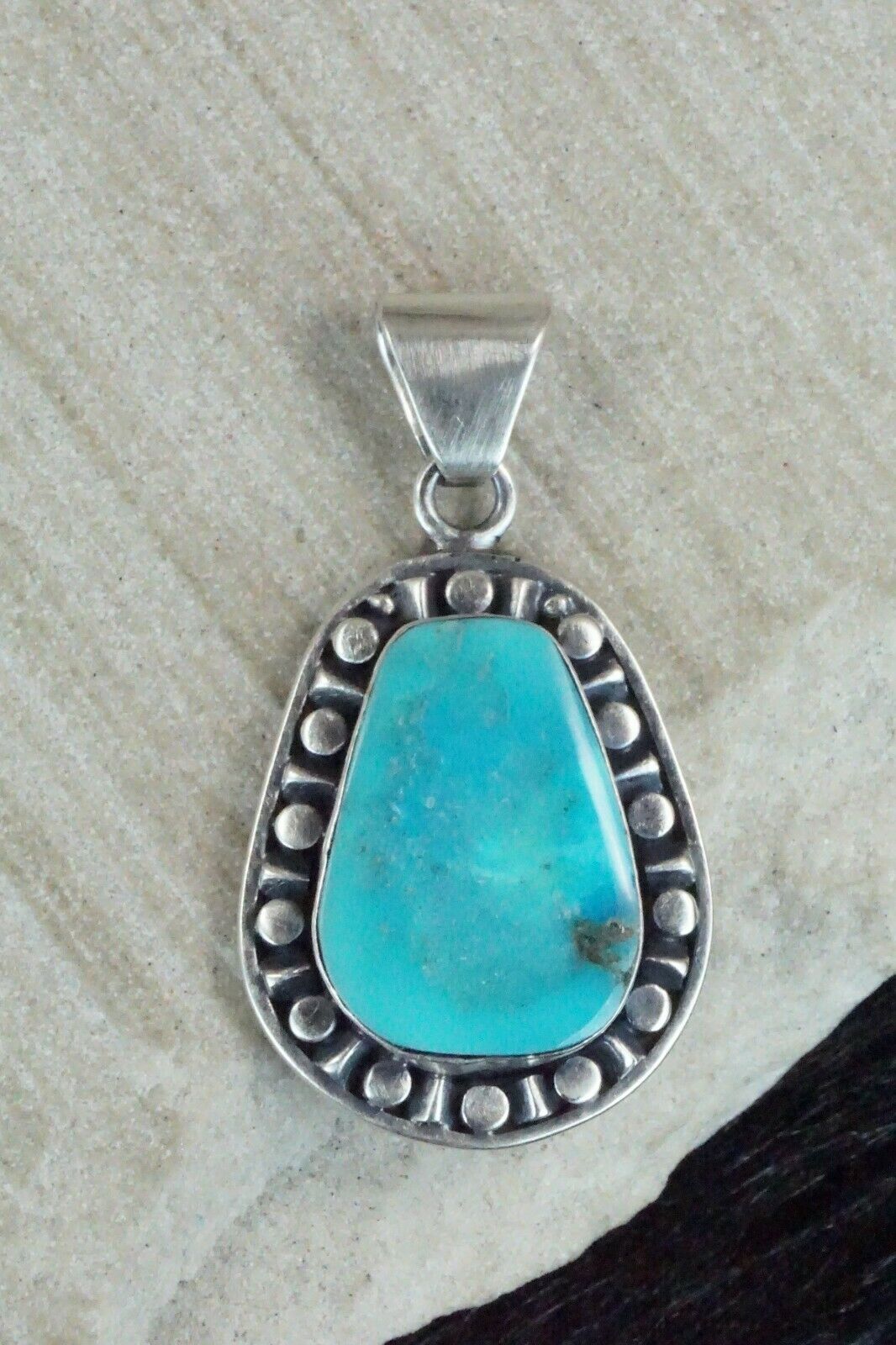 Turquoise and Sterling Silver Pendant - Sharon McCarthy