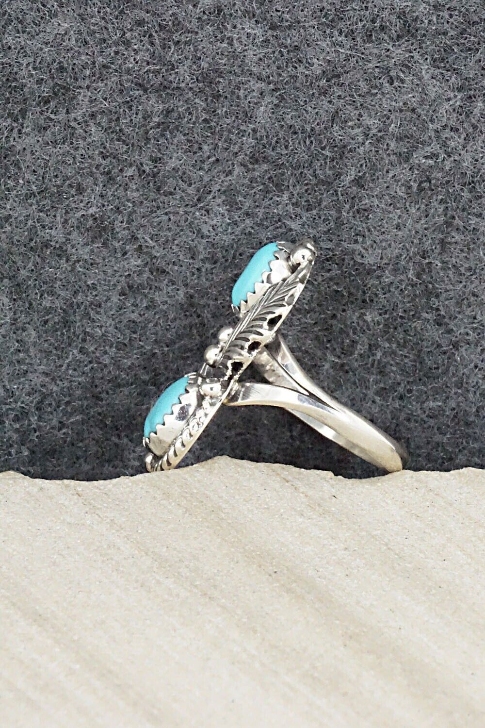 Turquoise & Sterling Silver Ring - William Begay - Size 6