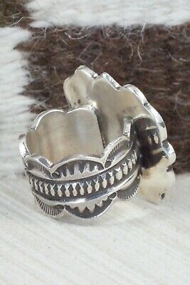 Turquoise and Sterling Silver Ring - Leonard Maloney - Size 12