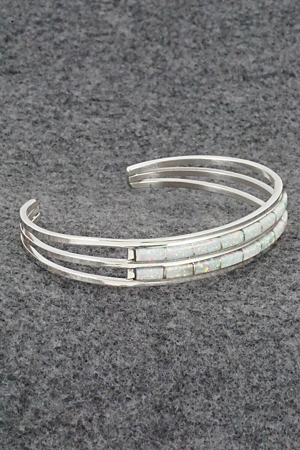 Opalite & Sterling Silver Inlay Bracelet - Anson Wallace