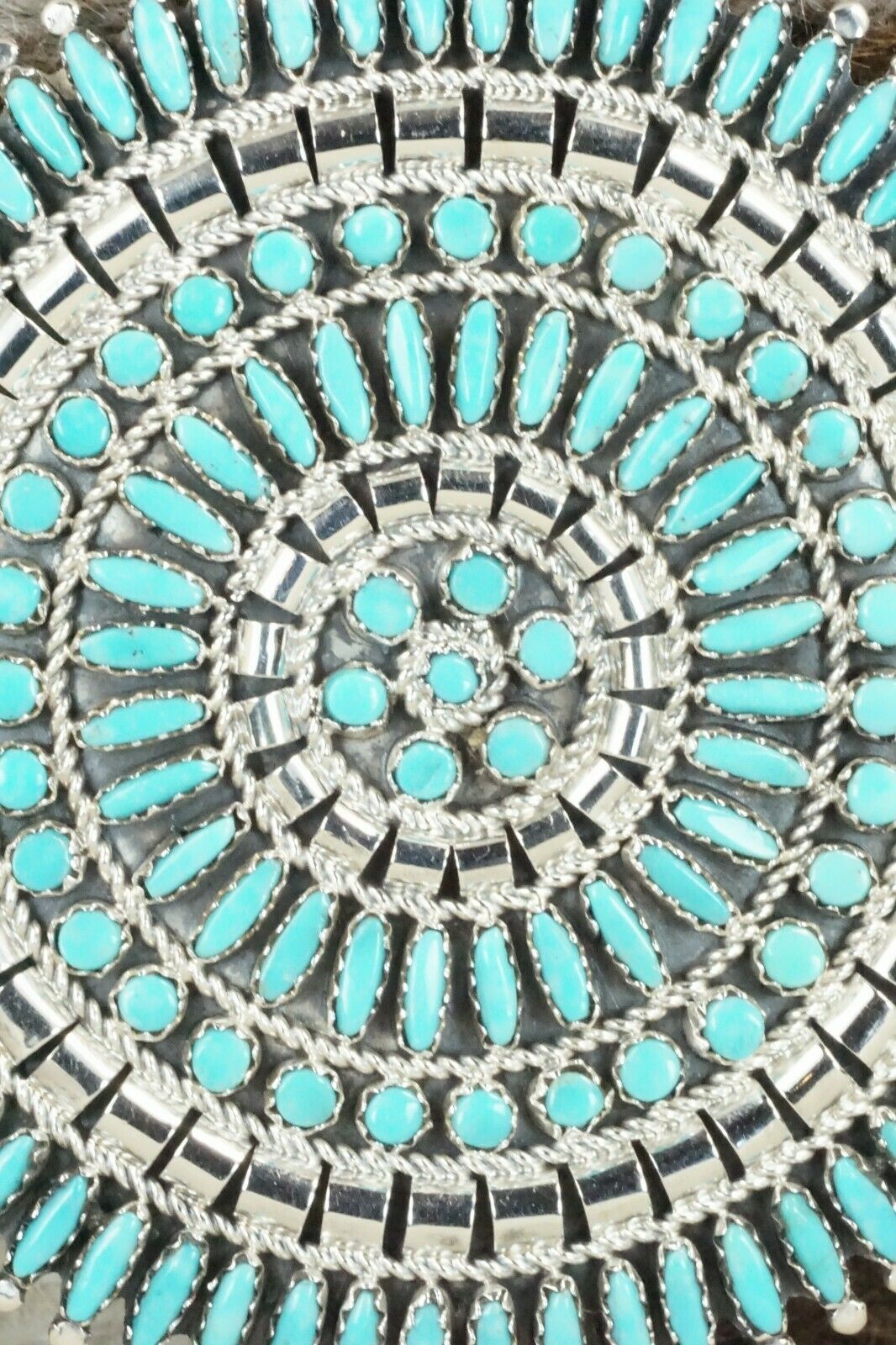 Turquoise & Sterling Silver Pendant/ Pin - Nathaniel Nez
