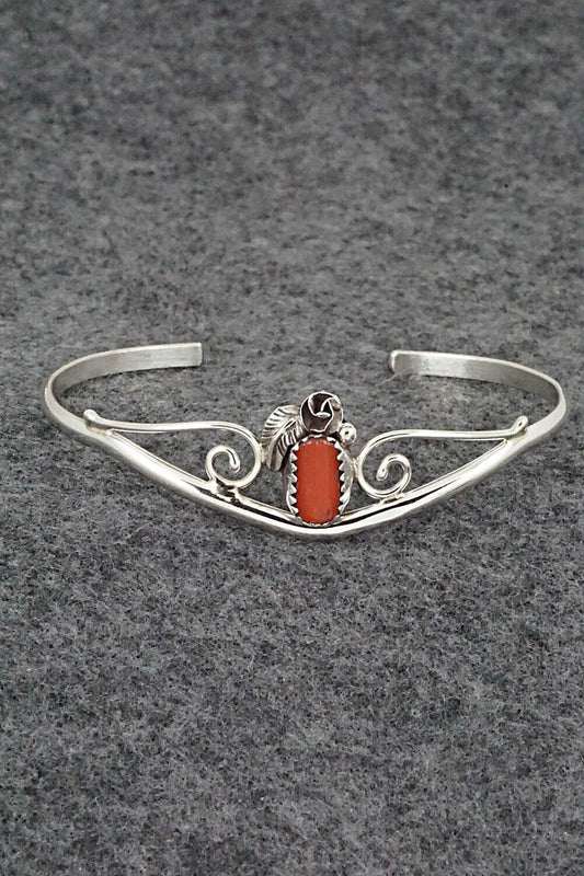 Coral & Sterling Silver Bracelet - Max Calladitto