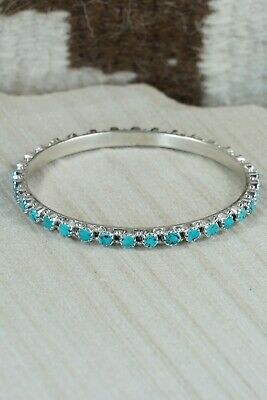 Navajo Turquoise & Sterling Silver Bangle Cuff - Gaynell Parker