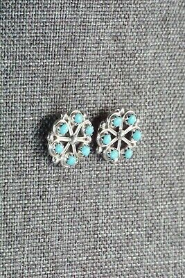 Turquoise & Sterling Silver Earrings - Gloria Lonasee - High Lonesome Trading