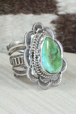 Turquoise and Sterling Silver Ring - Leonard Maloney - Size 7.25