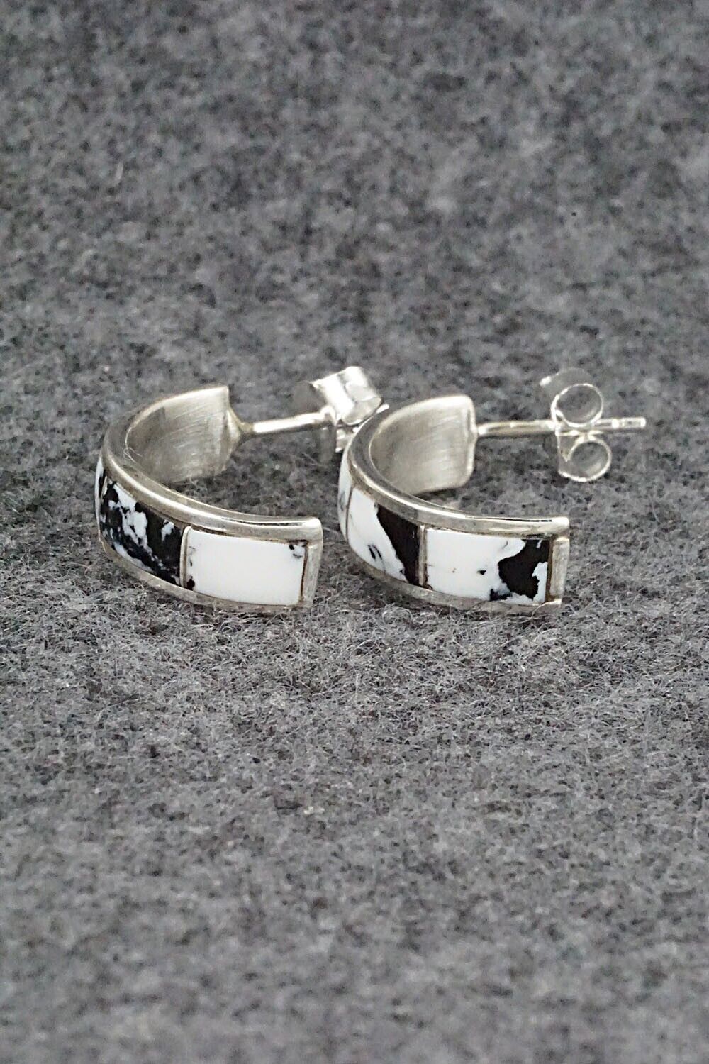 White Buffalo & Sterling Silver Earrings - Claresse Kylestewa