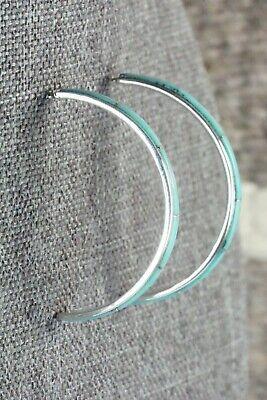 Turquoise & Sterling Silver Earrings - Jamie Johnson - High Lonesome Trading
