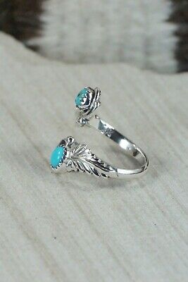 Navajo Turquoise and Sterling Silver Ring - Etta Belin - Size 8