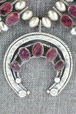 Spiny Oyster & Sterling Silver Squash Blossom Set - Selina Warner - High Lonesome Trading