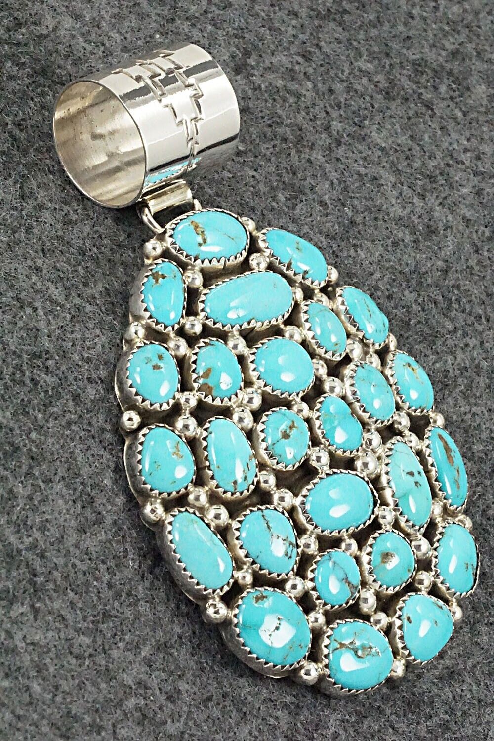 Turquoise & Sterling Silver Pendant - Marlene Haley
