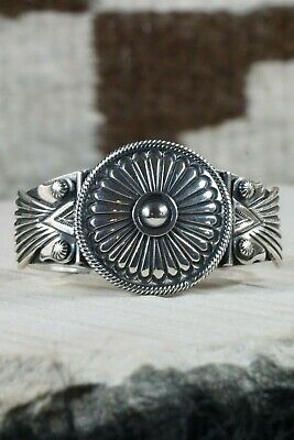 Navajo Sterling Silver Bracelet - Leon Martinez - High Lonesome Trading