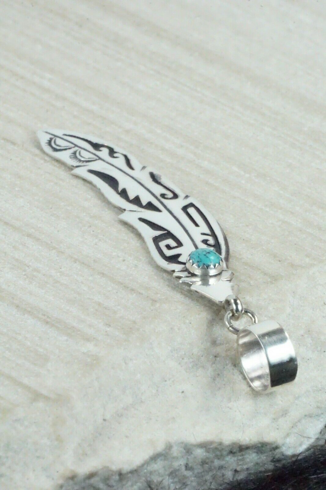 Turquoise & Sterling Silver Pendant - Richard Singer