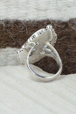 White Buffalo & Sterling Silver Ring - Daniel Benally - Size 7.5