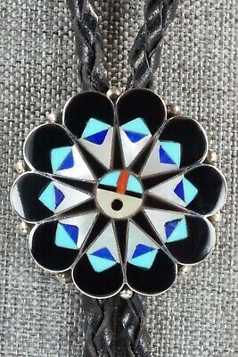 Multi Stone & Sterling Silver Bolo Tie - Delwin Gasper