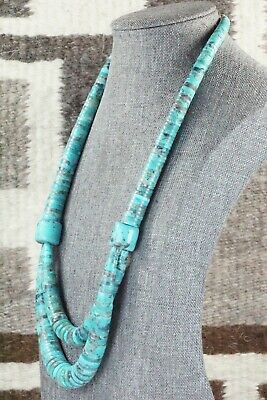Turquoise & Sterling Silver Necklace - Lupe Lovato