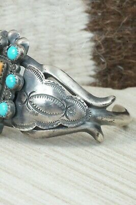Turquoise, Spiny Oyster & Sterling Silver Bracelet - Jack Bly