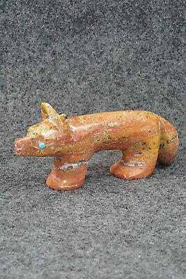 Wolf Zuni Fetish Carving - Ronnie Lunasee