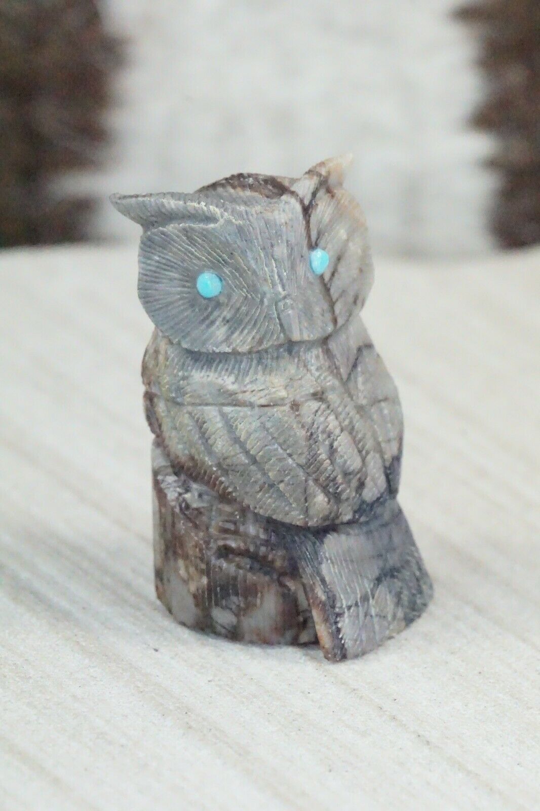 Owl Zuni Fetish Carving - Colin Weeka